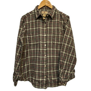 Woolrich 2006 100% cotton button down plaid shirt women's large